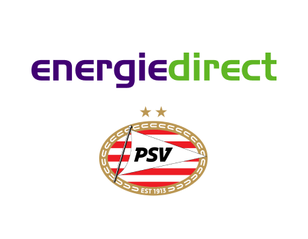 Logo van Energiedirect en PSV