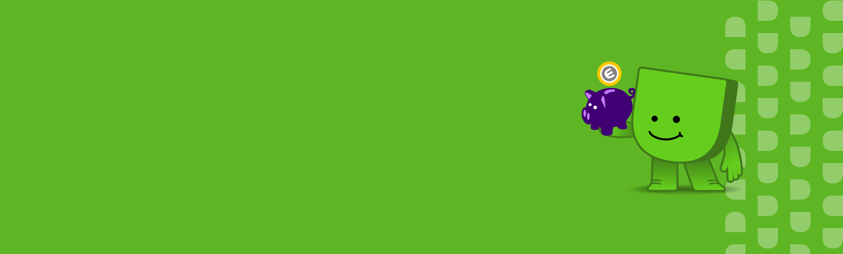 Edje met spaarvarken