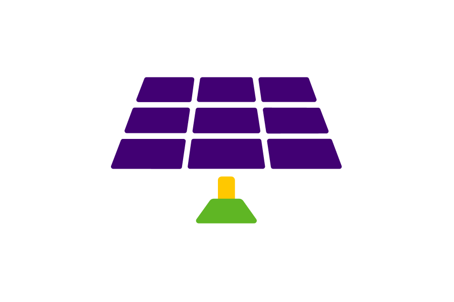 Icoon van een zonnepaneel.