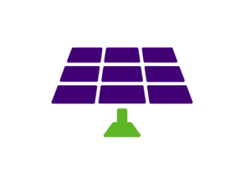 Icoon van zonnepanelen