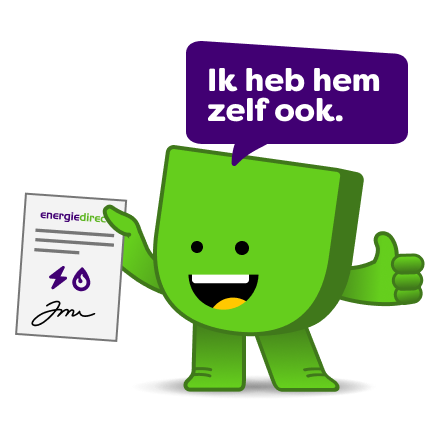 Edje van Energiedirect die zelf ook een energiecontract van Energiedirect heeft.