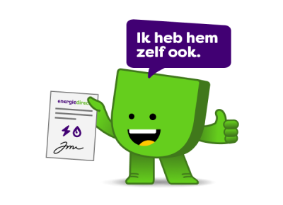 Edje van Energiedirect die zelf ook een energiecontract van Energiedirect heeft.