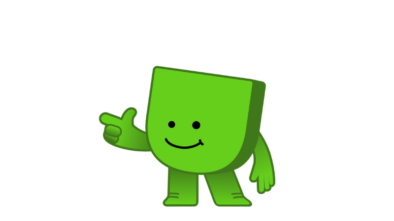 EDje-mascotte-energiedirect-shoot-wijsvinger-naar-voren-duim-omhoog-over-ons