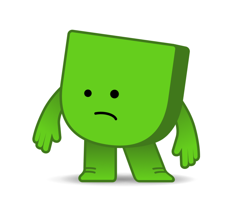 Energiedirect mascotte Edje kijkt verdrietig